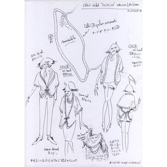 New Tambour Paris ILLUSION Shawl-Vest French Merino Wool Onesize *RARE - Picture 3 of 8